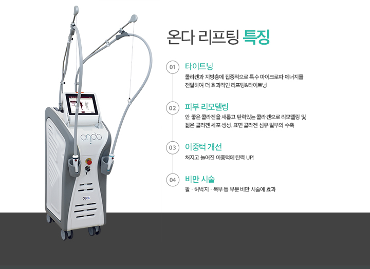 온다 리프팅의 부위별 최적화 핸드피스